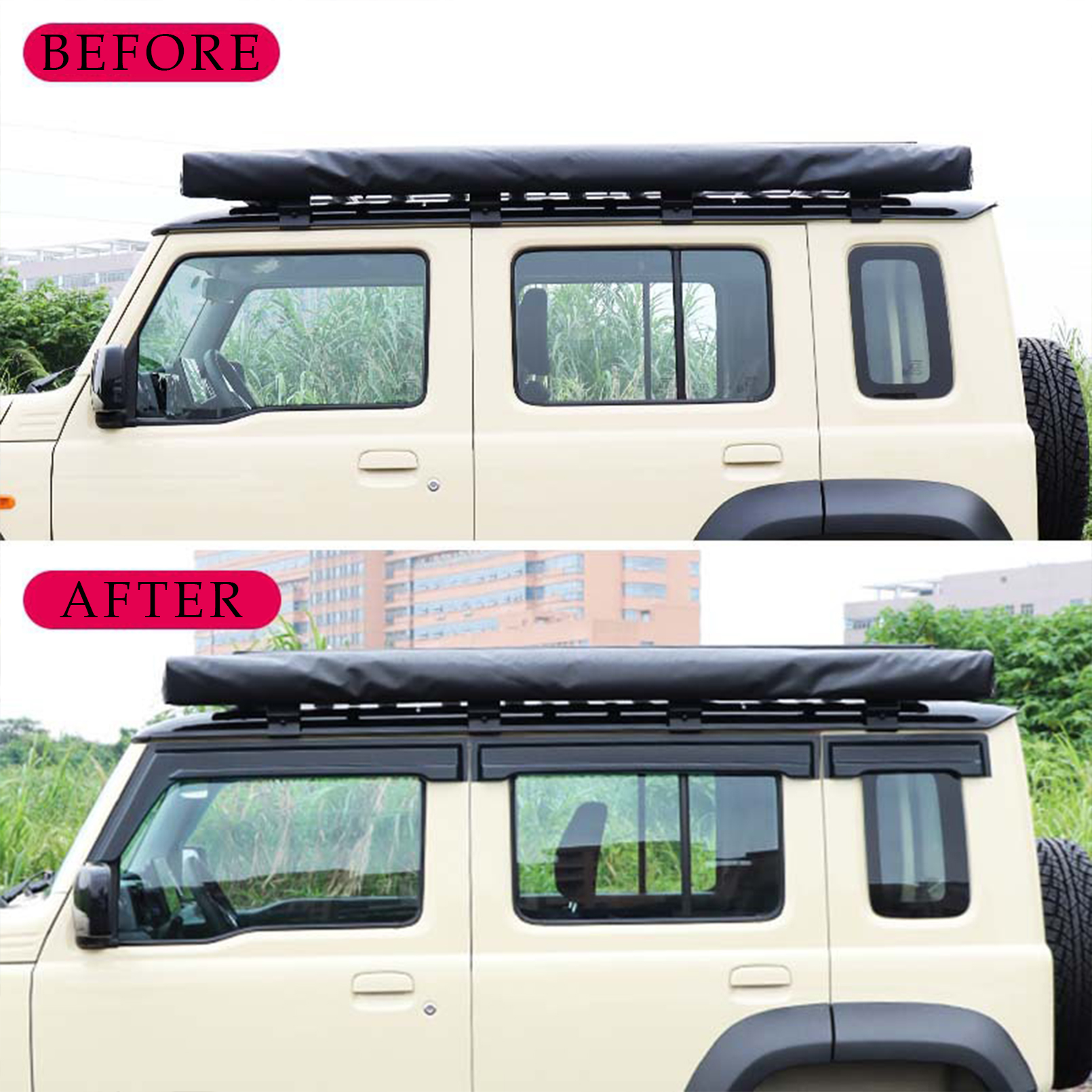 ジムニーノマド JC74 5ドア パーツ ドアバイザー 6pcs 雨よけ サイド
