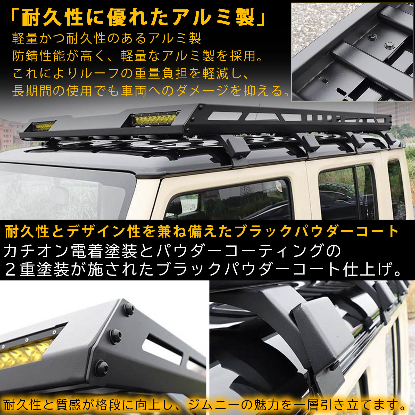 ジムニーノマド JC74 5ドア パーツ ルーフラック スクエア ルーフ