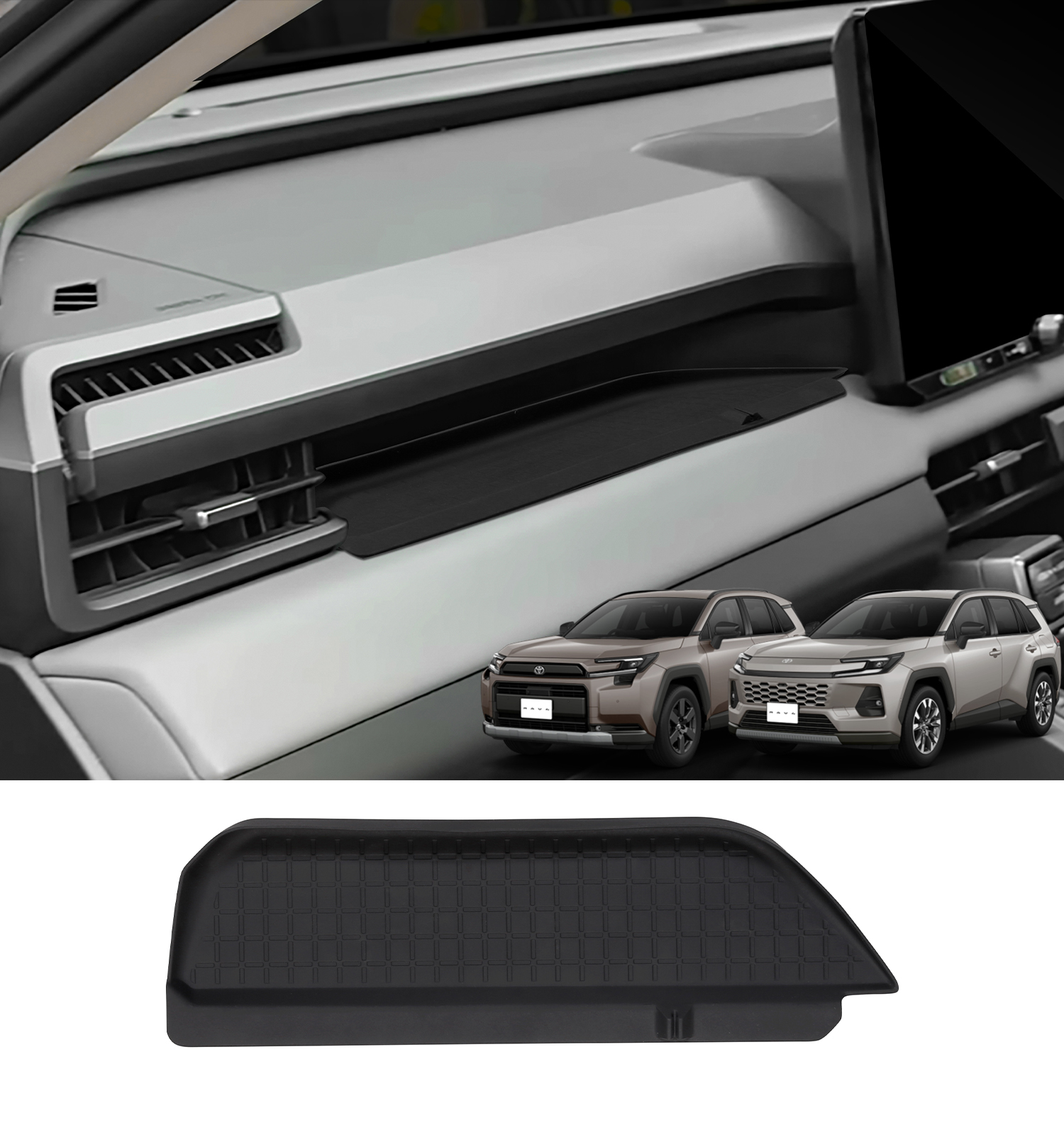 新型 RAV4 60系 アクセサリー 助手席アッパーオープントレイマット ABS