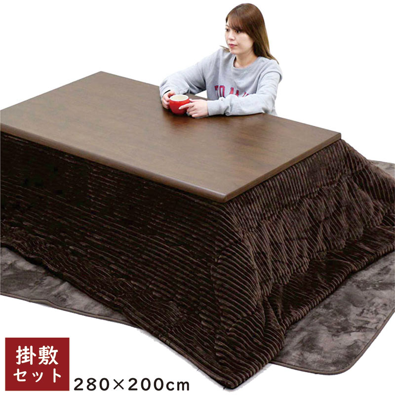 11日+5% こたつ布団 長方形 掛敷セット おしゃれ 280×200 こたつ