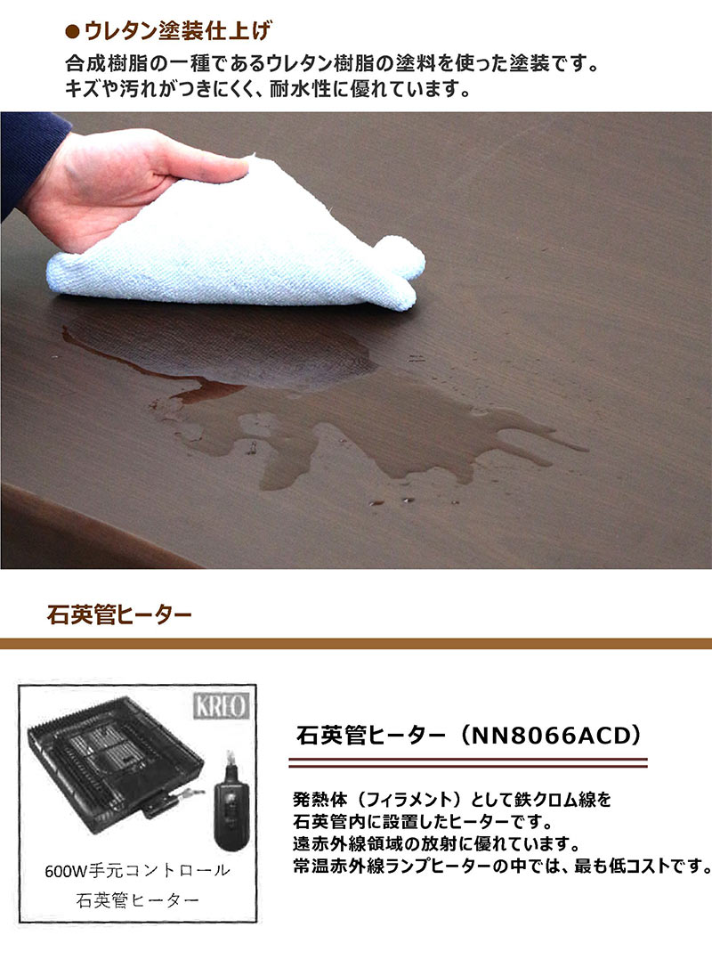 爆買 こたつテーブルセット ダイニングこたつ ハイタイプ 4人用 120