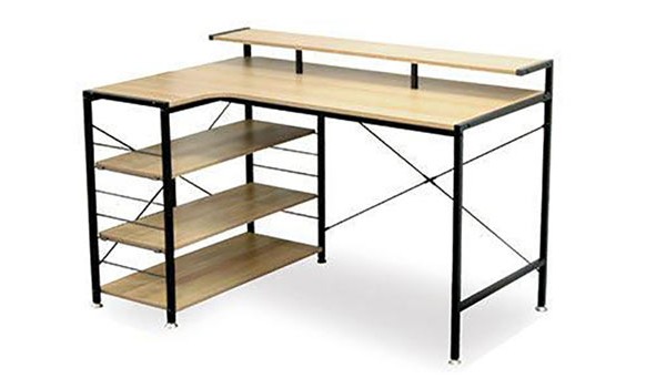 爆買 パソコンデスク L字型 120cm 机 書斎 おしゃれ 棚 コンパクト