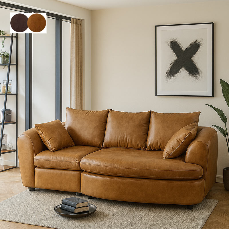 日曜日P15％ ソファー カウチソファー 3人掛け 丸み 座面 広い 北欧