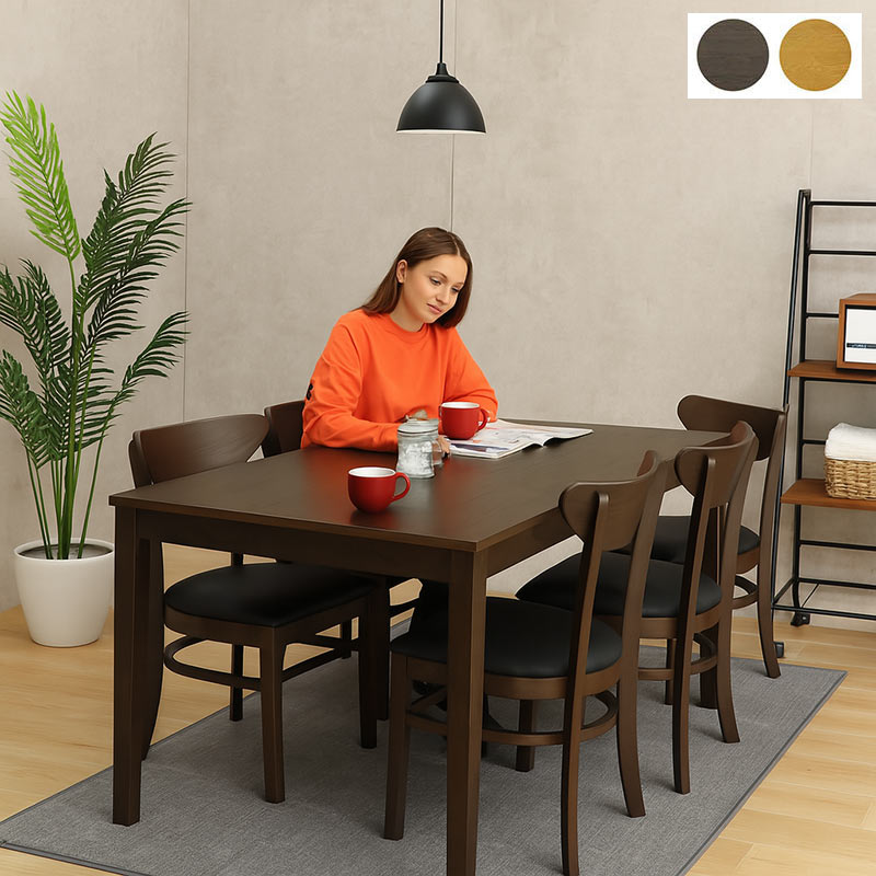 ダイニングテーブルセット 6人用 180 長方形 おしゃれ 北欧 木製