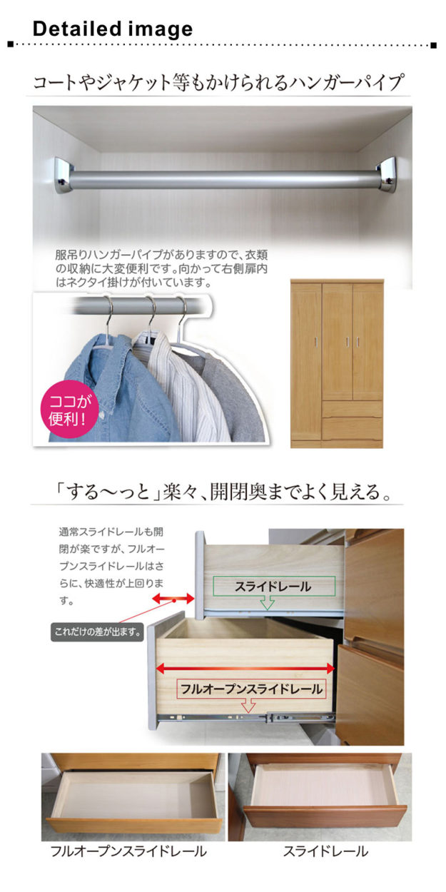5のつく日 P最大9％〜桐 クローゼット ワードローブ 洋服タンス 収納