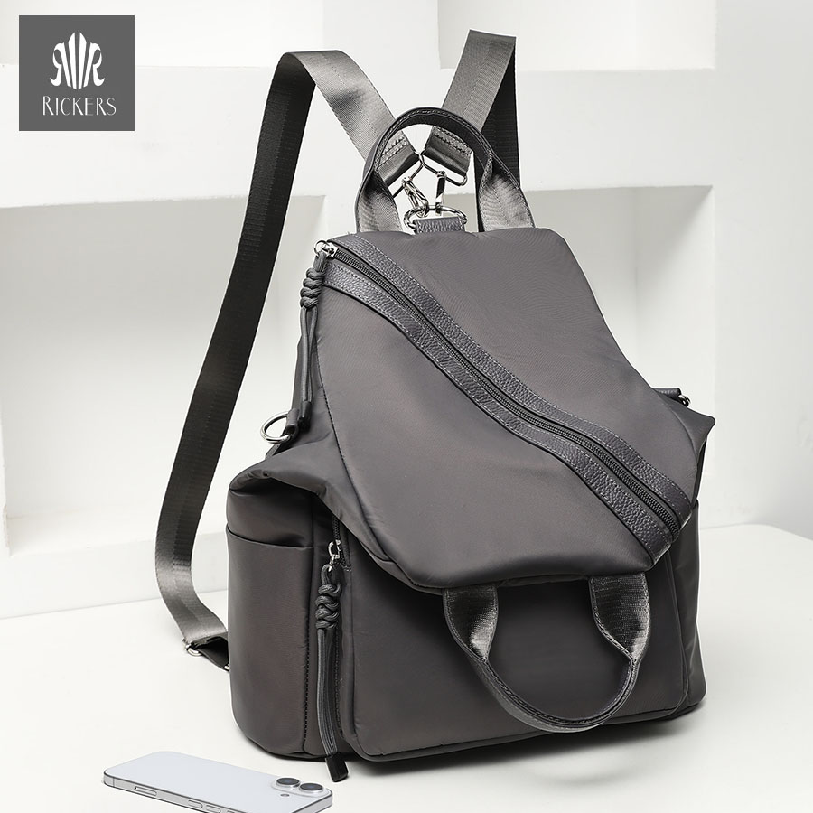 【新品】Hike リュック（Silver Gray）日本製 上品ナイロン×レザー ネクスト（NEXT） リュックサック バックパック 大きめ 大容量 軽量 撥