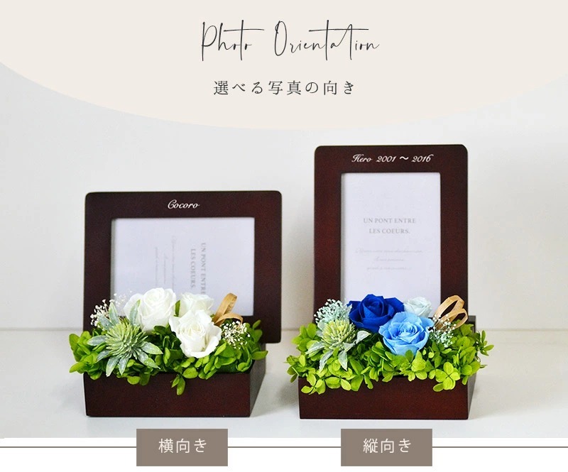 選べるフレームの向き