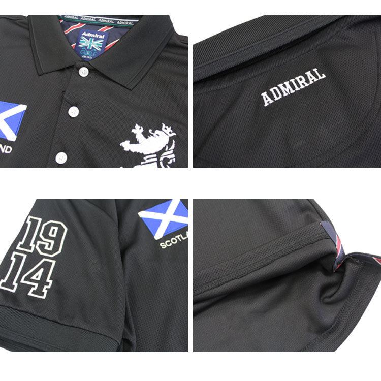 アドミラル ゴルフ ポロシャツ Admiral GOLF FLAG MESH POLO SHIRTS
