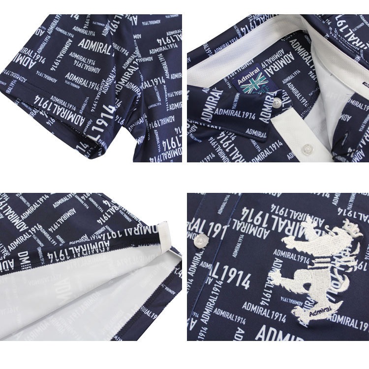 アドミラル ゴルフ ポロシャツ Admiral GOLF BLOCK LOGO CHECK POLO