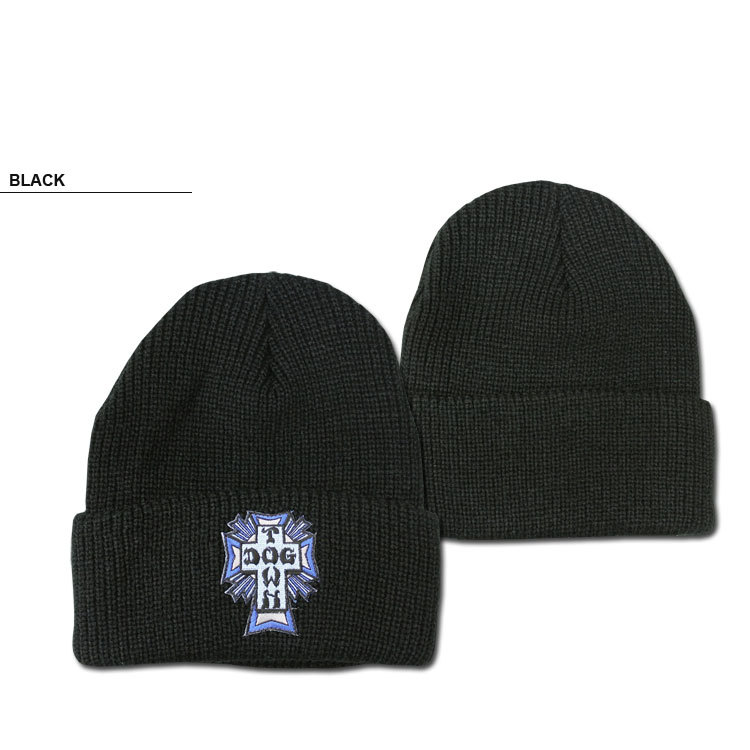 ドッグタウン ビーニー ニット帽 キャップ DOGTOWN BLUE CROSS PATCH KNIT BEANIE CAP ニットキャップ 帽子  メンズ レディース ユニセックス 全3色