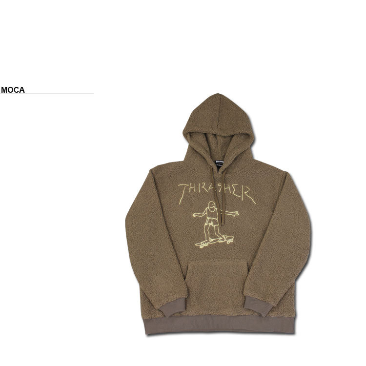 SALE (公式） スラッシャー ボア フーディ THRASHER GONZ ART BOA FLEECE HOODIE PULLOVER PARKA  フリース プルオーバー パーカ パーカー ビッグシルエット : th5194b : RIFFLE PAGE - 通販 - Yahoo!ショッピング