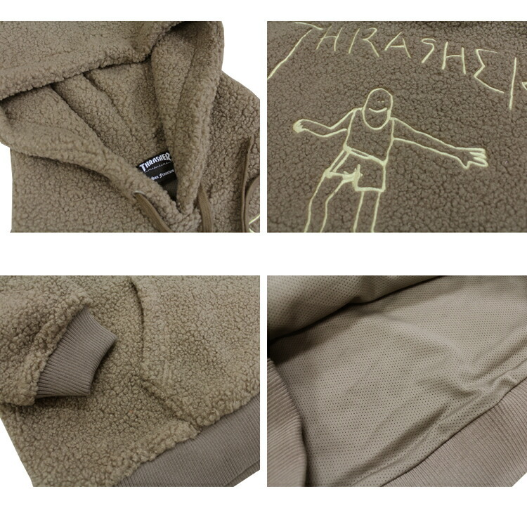 THRASHER（スラッシャー） SALE (公式） ボア フーディ THRASHER GONZ