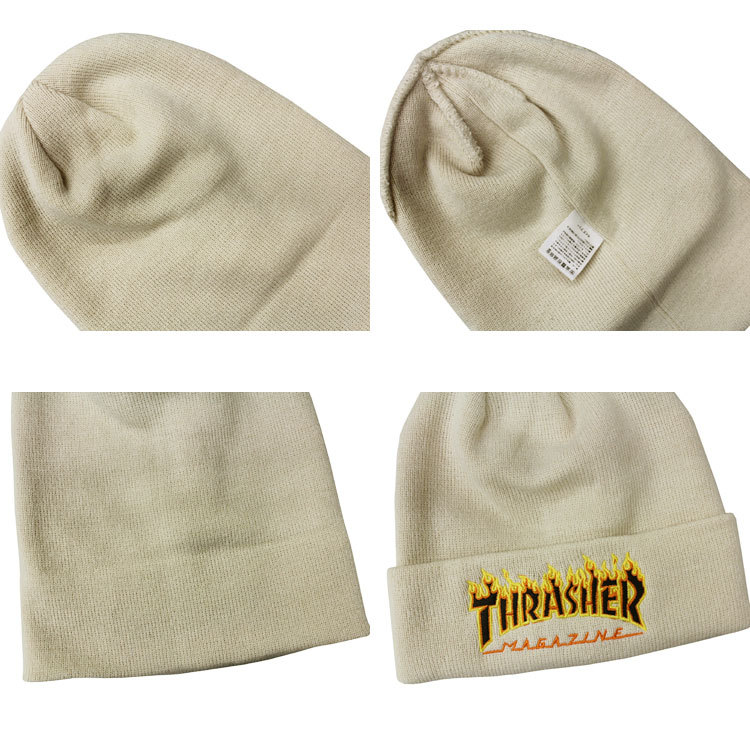 THRASHER（スラッシャー） (公式） ビーニー ニット帽 THRASHER FLAME
