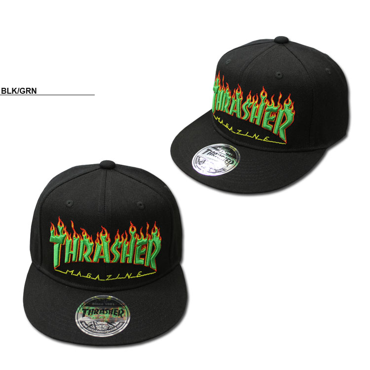 THRASHER FLAME SNAPBACK CAP キャップ 緑 USA THRASHER FLAME SNAPBACK CAP キャップ 緑 USA THRASHER FLAME