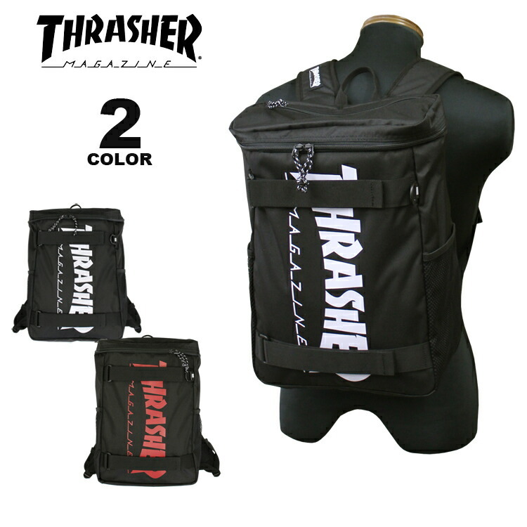 THRASHER Square Backpack ブラック THRASHER Square Backpack ブラック