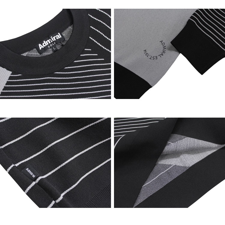 SALE アドミラル ゴルフ クルーネック ニット Admiral GOLF