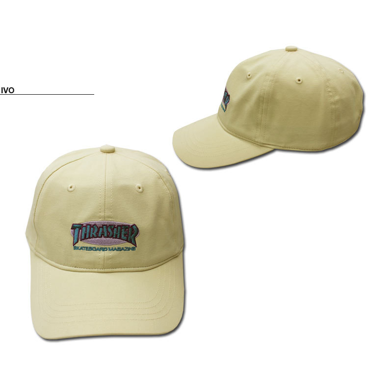 (公式）スラッシャー キャップ THRASHER OVAL MAG DAD CAP 帽子 メンズ レディース ユニセックス ローキャップ 全3色  フリーサイズ