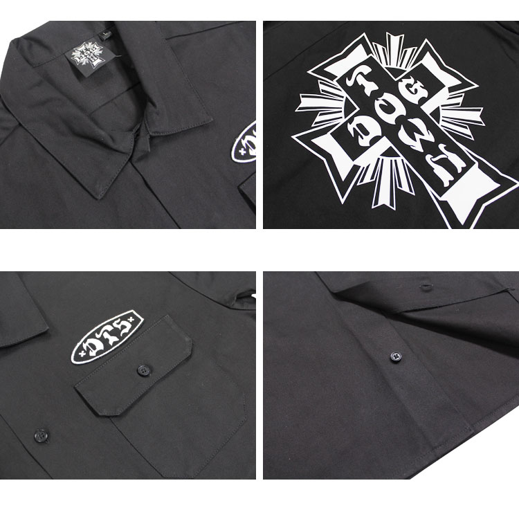 SALE アウトレット ドッグタウン シャツ DOGTOWN NEW CROSS LOGO S/S WORK SHIRTS 半袖シャツ ワークシャツ  メンズ レディース ユニセックス 全2色 M-XL(公式）