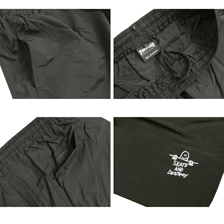 THRASHER ブラックショートパンツ THRASHER ブラック ショートパンツ - メルカリ