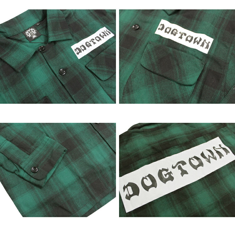 SALE】アウトレット ドッグタウン シャツ DOGTOWN LETTER CHECK