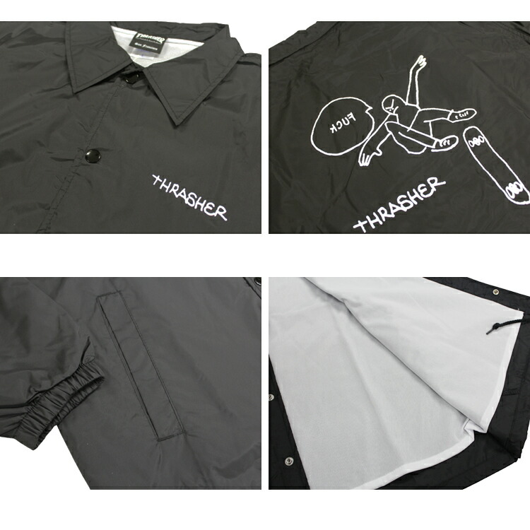 THRASHER（スラッシャー） (直営店限定） コーチジャケット THRASHER