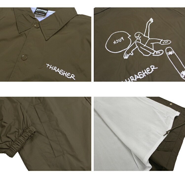 THRASHER (直営店限定） スラッシャー コーチジャケット GONZ