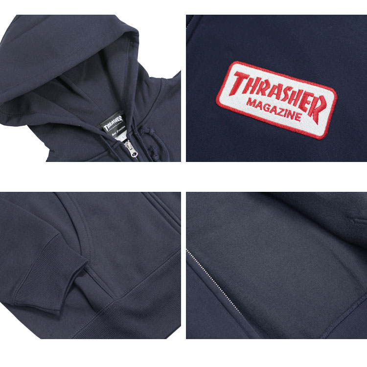 90s Thrasher Magazine ジップパーカー サイズL 90's Thrasher zipup hooded sweatshirt hanes 古着 us古着
