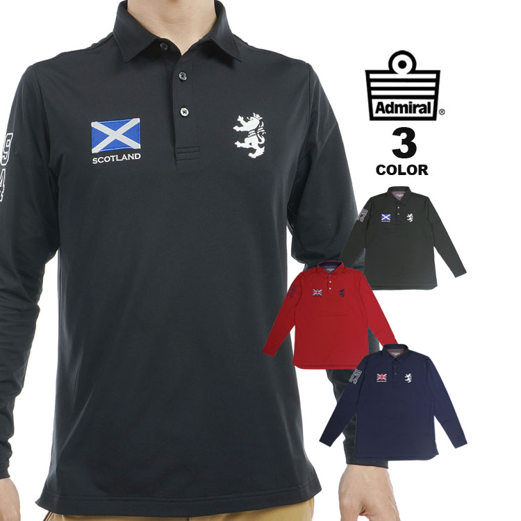 SALE アドミラル ゴルフ ポロシャツ Admiral GOLF FLAG POLO LONG