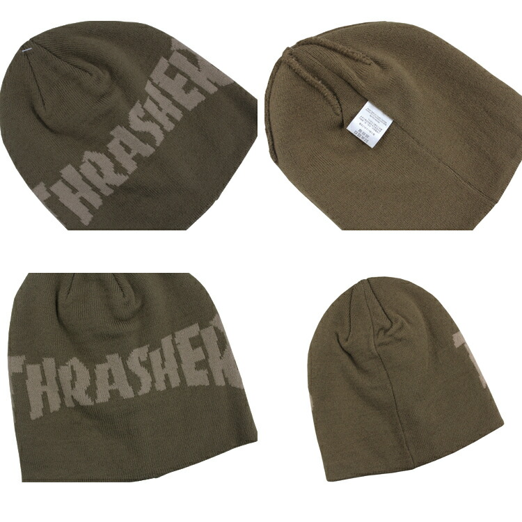 THRASHER（スラッシャー） ビーニー ニット帽 THRASHER MAG LOGO KNIT
