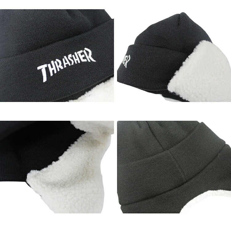 THRASHER（スラッシャー） ビーニー ニット帽 THRASHER EAR FLAP YOUTH