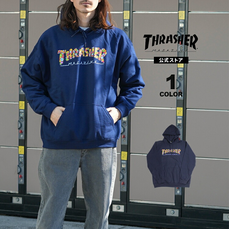 【レア柄】THRASHER スラッシャー スウェット パーカー ビンテージ THRASHER（スラッシャー） パーカー 「ヴィンテージ古着」THRASHER