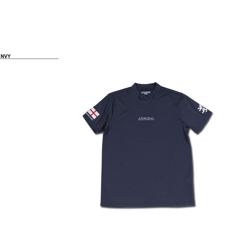アドミラル ゴルフ モックネックシャツ Admiral GOLF FLAG MESH MOCK