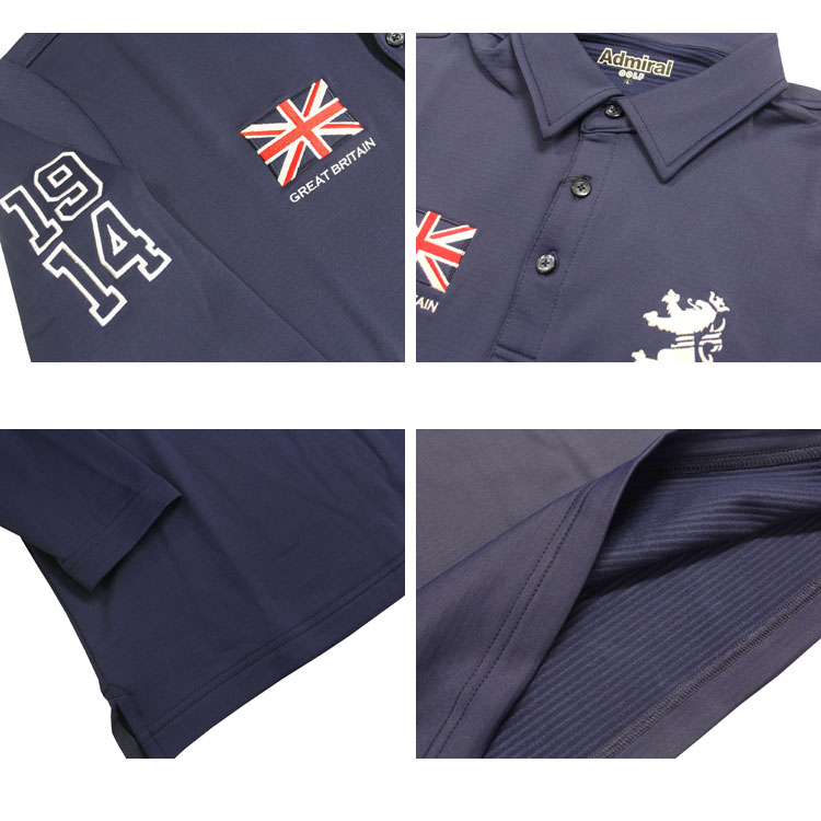 SALE アドミラル ゴルフ ポロシャツ Admiral GOLF Flag Polo L/S