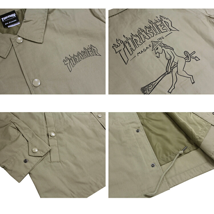 THRASHER（スラッシャー） SALE コーチジャケット THRASHER Witch T/C