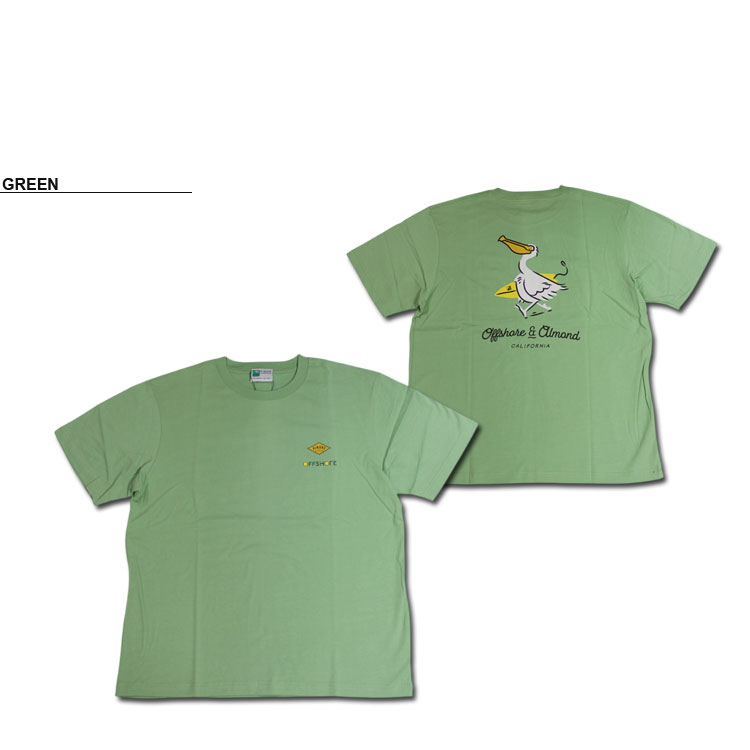 SALE オフショア Tシャツ OFF SHORE ALMOND PELICAN S/S T-SHIRTS
