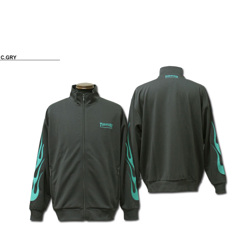 スラッシャー フレイムジャージ セットアップ グレー＆グリーン M 25ss07th_gry.jpg