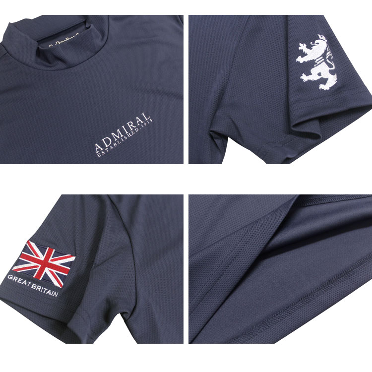 アドミラル ゴルフ モックネックシャツ Admiral GOLF FLAG MESH