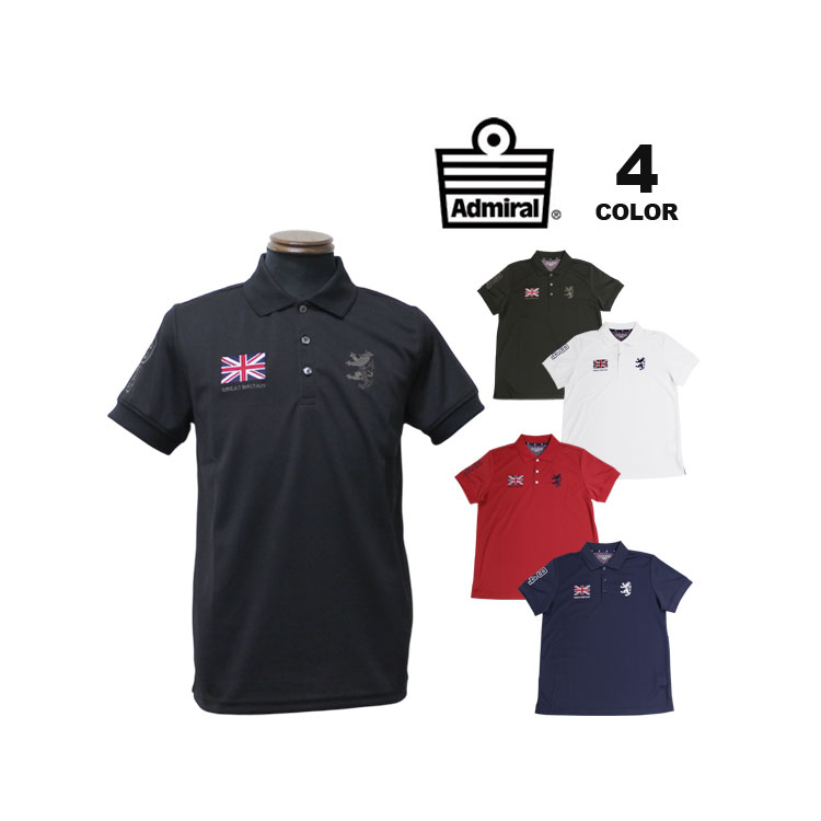 SALE アドミラル ゴルフ ポロシャツ Admiral GOLF FLAG MESH POLO