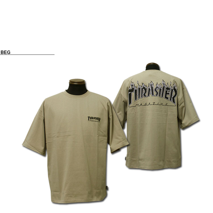 希少】スラッシャー × ガール コラボ ファイヤーロゴ Tシャツ Lサイズ