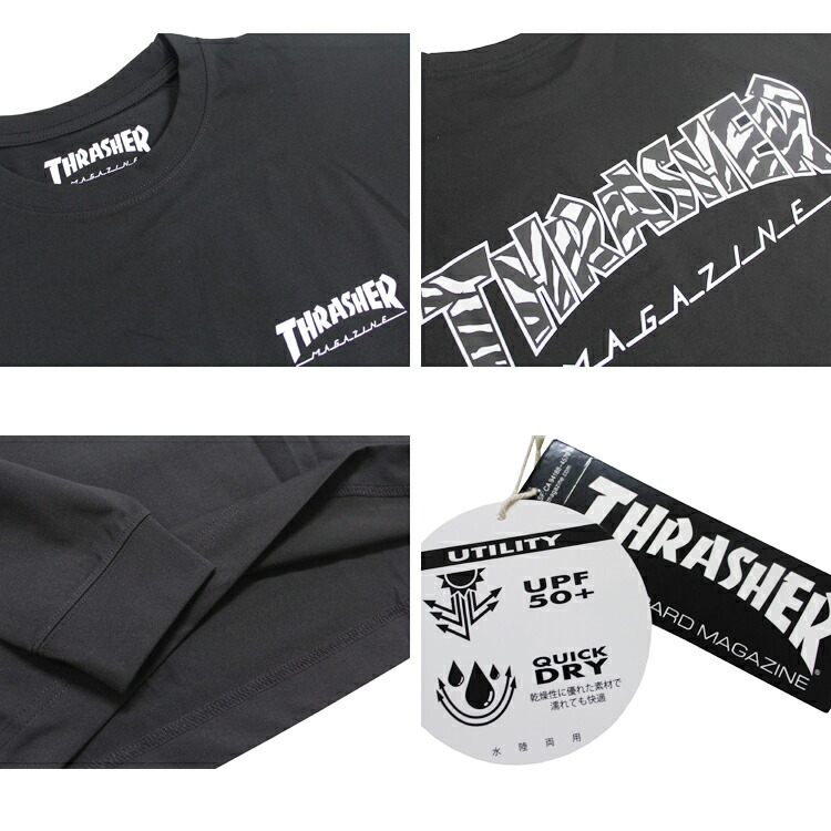 thrasher スラッシャー tシャツ L THRASHER（スラッシャー） tシャツ Logo Sleeve L/S T-SHIRTS/THRASHER