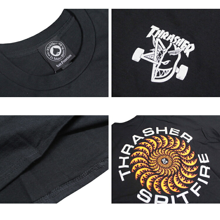 THRASHER（スラッシャー） Tシャツ THRASHER SPITFIRE CLASSIC SWIRL S