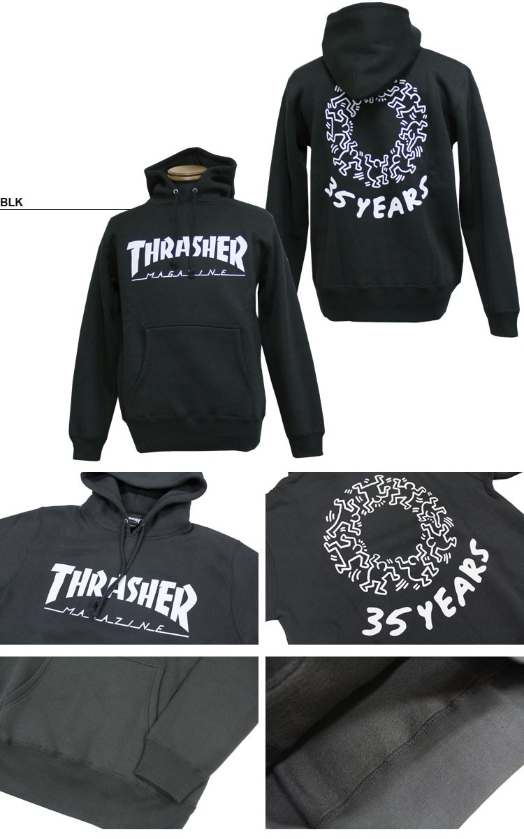 スラッシャー THRASHER スエット パーカ パーカー ブラック 黒 