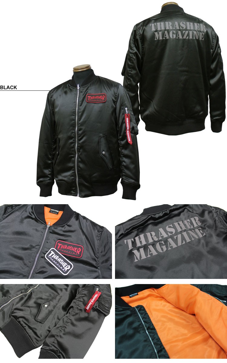 KaiKai 様用THRASHER✖️RED CAP MA-1ジャケット Mサイズ THRASHER（スラッシャー） SALE THRASHER MA1 フライトジャケット MAG