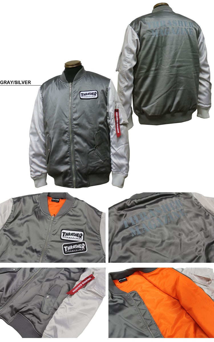 THRASHER SALE スラッシャー MA1 フライトジャケット MAG WAPPEN