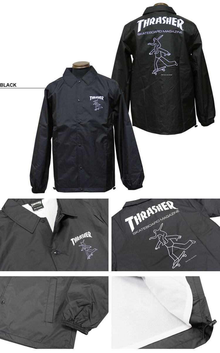 希少!!THIRTY TWO × THRASHER コラボ コーチジャケット rifflepage_th89150c