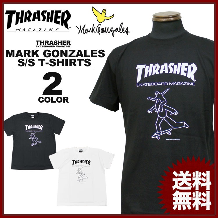 SALE スラッシャー THRASHER 半袖Tシャツ MARK GONZALES MAG LOGO S/S