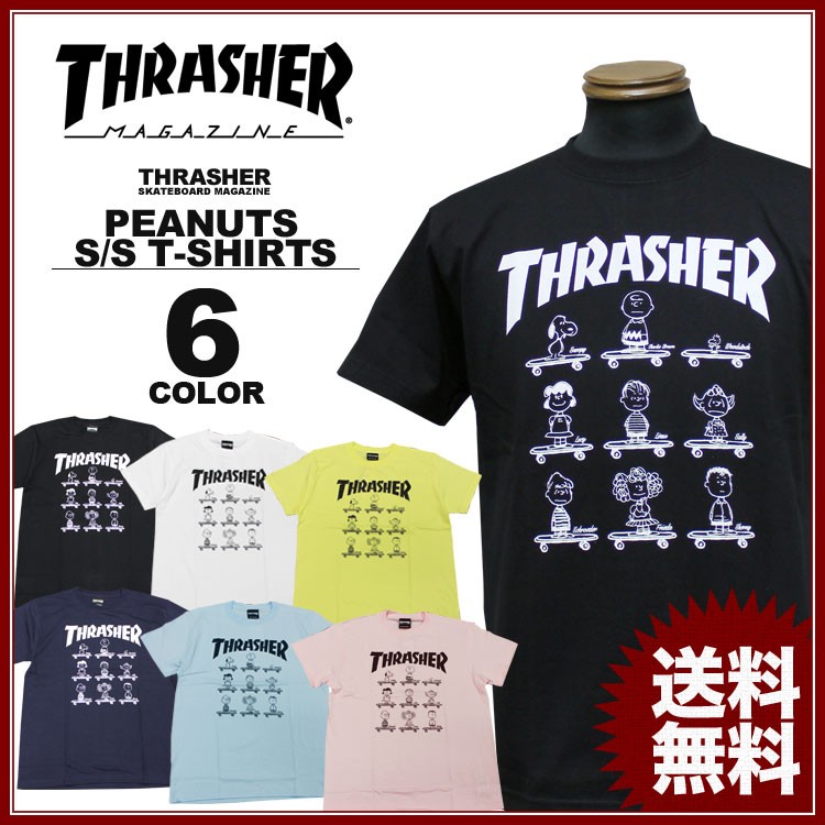 SALE スラッシャー THRASHER Tシャツ 半袖 PEANUTS T-SHIRTS