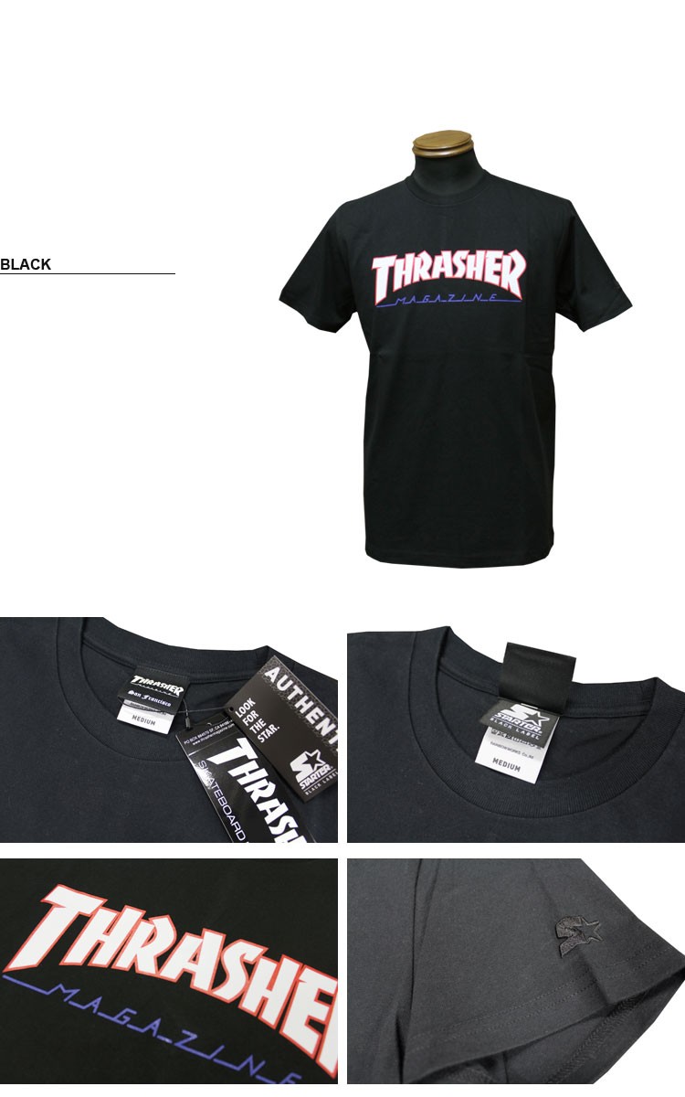 【早い者勝ち❗】⑪ ★THRASHER 炎ロゴ Tシャツ 黒 THRASHER（スラッシャー） THRASHER Tシャツ 半袖 STARTER BLACK LABEL