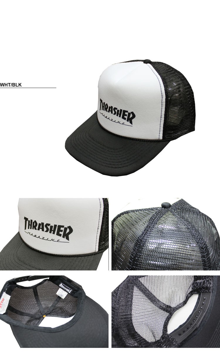 スラッシャー THRASHER MAGAZINE LOGO SNAP BACK MESH CAP キャップ