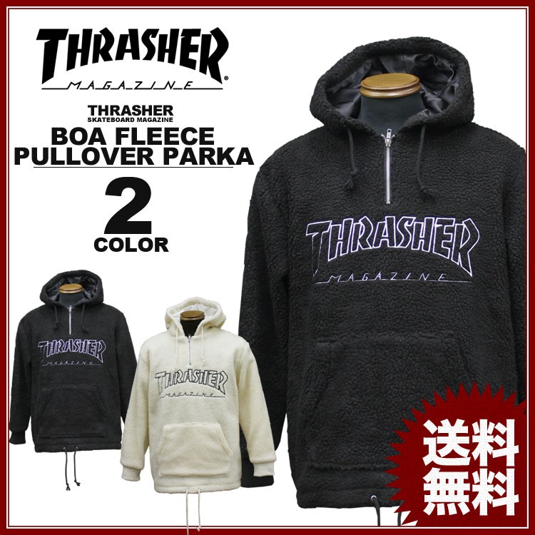 THRASHER スラッシャー ボアフリース パーカ HOMETOWN BOA